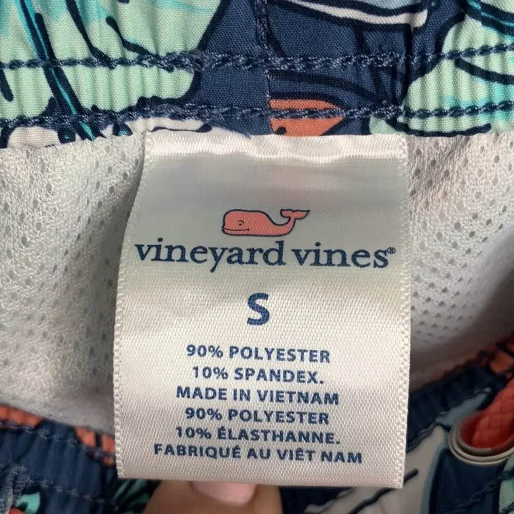 Vineyard Vines Men’s Printed Preppy Boat Floral Chappy Swim Trunks M-119 Sz S